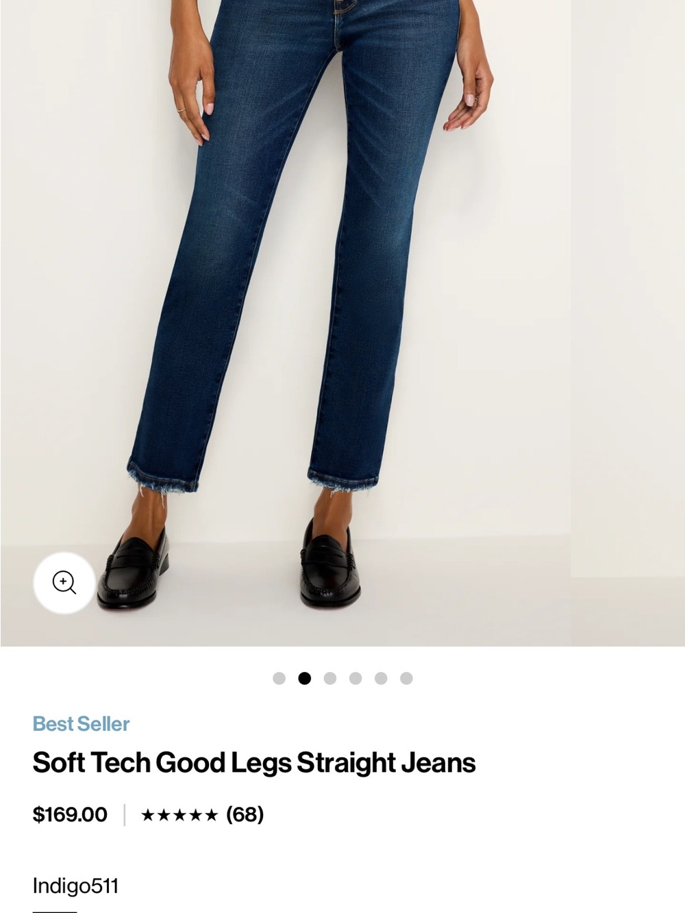 Good American Straight-Leg Jeans in Indigo Wash